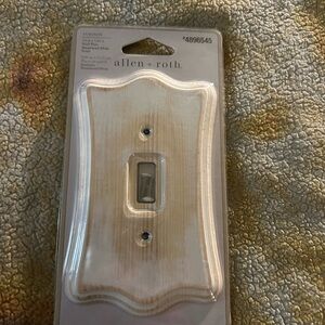 Allen + Roth Weathered White Wall Plate for a single switch